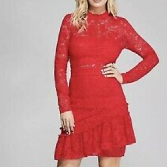 Marciano Sexy Red Lace Dress - Picture 1 of 5